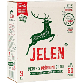 Jelen prací prášek s mýdlovým základem, 60 dávek, 3 kg