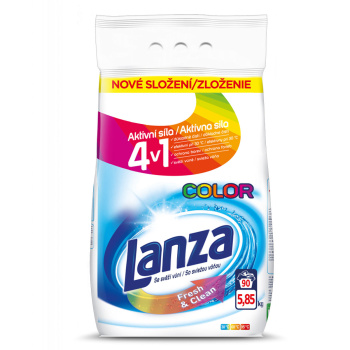 Lanza Fresh & Clean Color prací prášek na barevné prádlo 90 dávek 5,85 kg