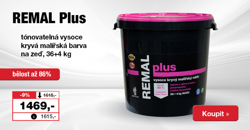 Remal Plus&nbsp;bílá interiérová barva.